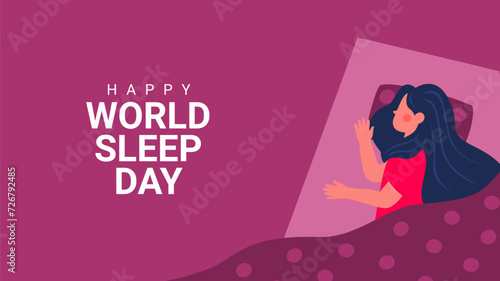 happy world sleep day background template vector