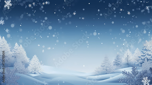 Wonderful scene formed by snowflakes, winter background © ma