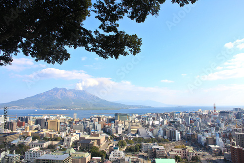  Beautiful View Kagoshima and Sakurajima from Shiroyama Park Observation Deck, Japan