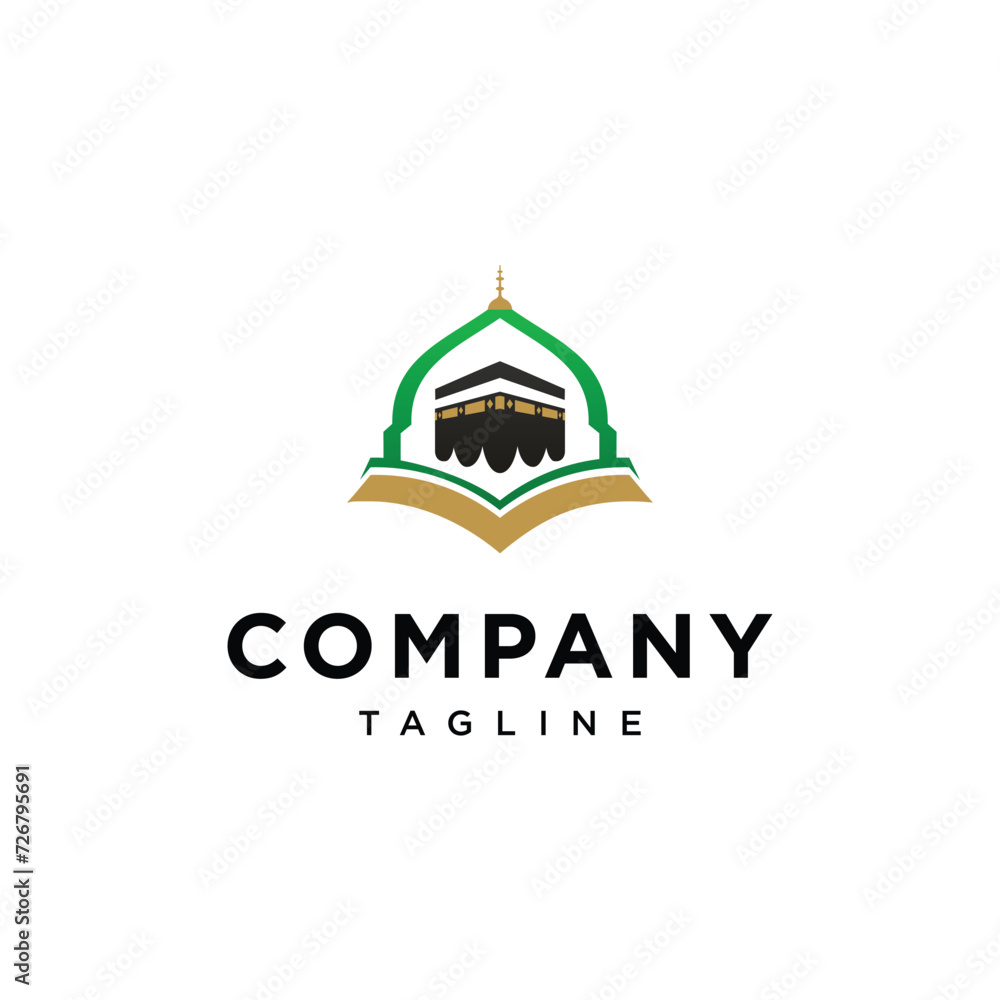 kaaba mecca ramadhan eid logo icon vector template.eps