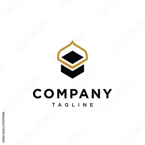 kaaba mecca ramadhan eid logo icon vector template.eps