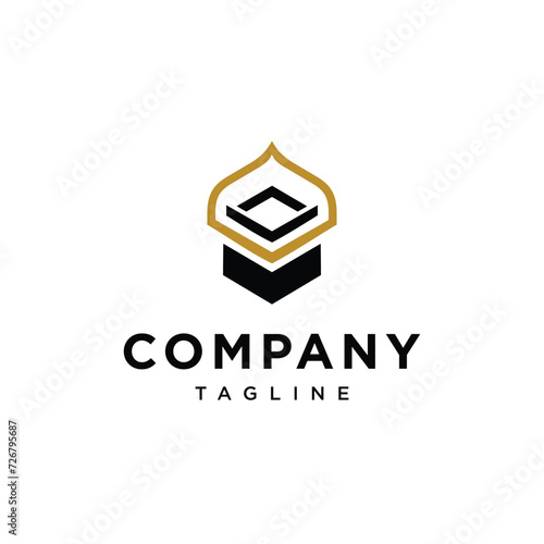 kaaba mecca ramadhan eid logo icon vector template.eps