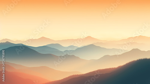 Mountain peak illustration  mountain aerial photography PPT background illustration