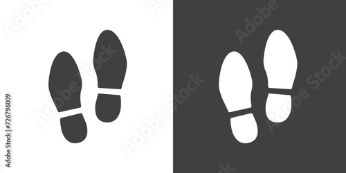 Footstep icon. Human footprint sign or symbol. Footstep vector illustration. Vector foot silhouette