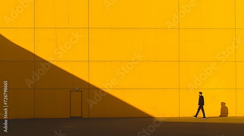 wall with yellow paint
