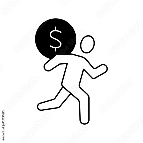 debt icons  symbol vector elements for infographic web