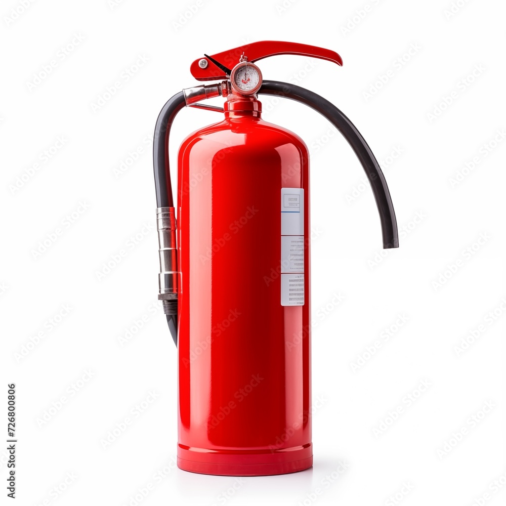 Powder ABC fire extinguisher illustration isolated white background