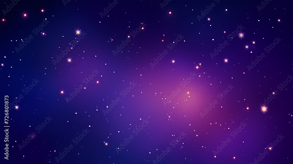 Fototapeta premium Mysterious star themed gradient background with countless twinkling stars