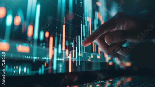 Business people analyze financial data chart trading forex, Investing in stock markets, funds and digital assets, Business finance technology and investment concept, Business finance b : Generative AI