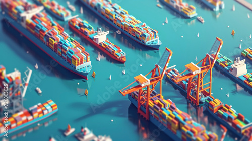 A series of busy seaports and harbors highlighting the importance of strategic locations in facilitating trade agreements for grain shipping.