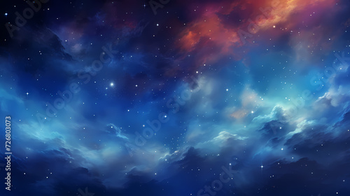 Mysterious star themed gradient background with countless twinkling stars