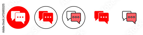 Chat icon set illustration. speech bubble sign and symbol. comment icon. message