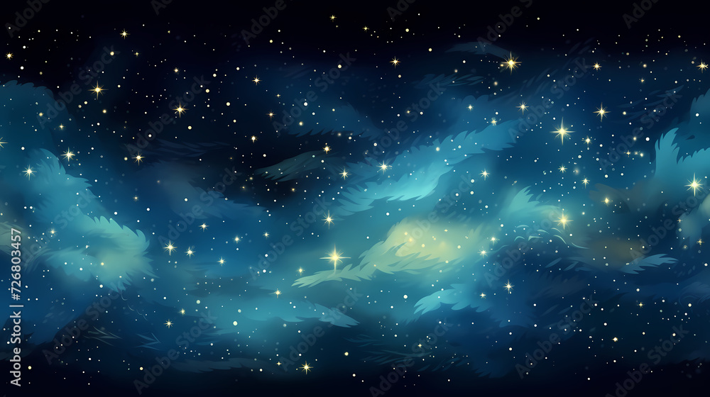 Fototapeta premium Mysterious star themed gradient background with countless twinkling stars