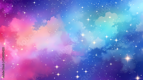 Mysterious star themed gradient background with countless twinkling stars