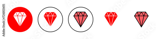 Diamond icon set illustration. diamond gems sign and symbol