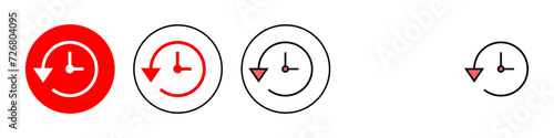 History icon set  illustration. recent event history sign and symbol