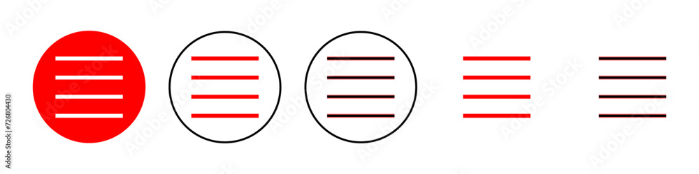 Menu Icon set illustration. web menu sign and symbol. hamburger menu symbol Menu Icon set illustration. web menu sign and symbol. hamburger menu symbol