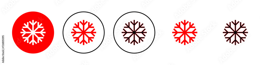 Snow icon set illustration. snowflake sign and symbol Snow icon set illustration. snowflake sign and symbol