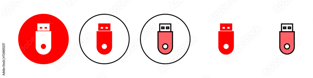 Usb icon set illustration. Flash disk sign and symbol. flash drive sign. Usb icon set illustration. Flash disk sign and symbol. flash drive sign.