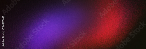 Obraz na płótnie Black dark deep purple violet fire red abstract background. Noise grain grainy rough. Light bright neon glow glitter sparkle electric metal foil rich. Gradient ombre blend color.Wide banner. Panoramic w salonie