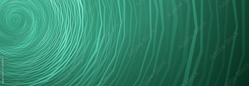 Abstract illustration with spirograph figure in the form of concentric circles made of broken lines on a turquoise background Abstract illustration with spirograph figure in the form of concentric circles made of broken lines on a turquoise background