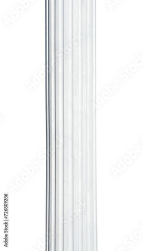 Konstfotografi large white striped column isolated