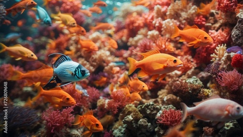 color photo of a mesmerizing underwater scene,