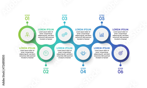 Business infographic design background template Vector