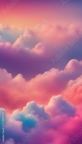 Gradient. Cloud Background. Sky. Atmosphere. Colorful. Tranquil. Cloudscape. Dreamy. Soft Tones. Ethereal. Gradient Sky. Wallpaper. Calm. Serene. Abstract. Heavenly. AI Generated.