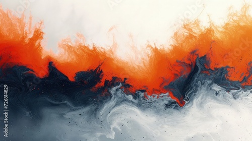 Wallpaper abstract paint background, orange and white accent.