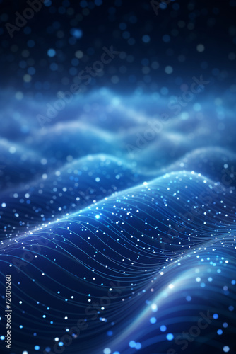 Futuristic background with glowing particles. © Marc Kunze