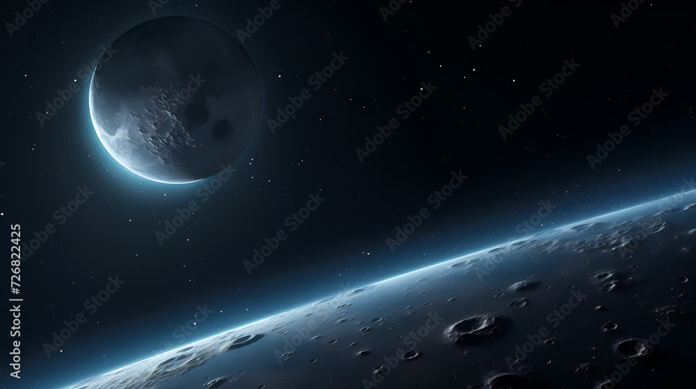 Naklejka premium Space galaxy background, 3D illustration of nebulae in the universe