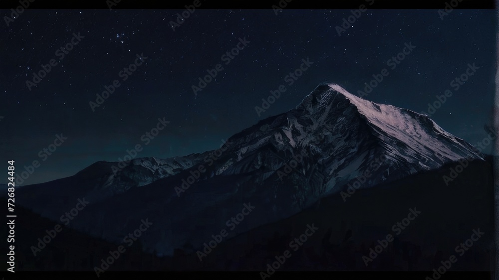 mountain landscape at night background