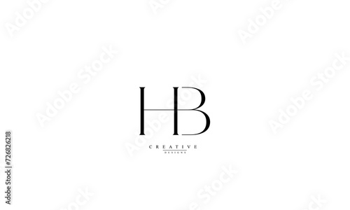 Alphabet letters Initials Monogram logo  HB BH H B