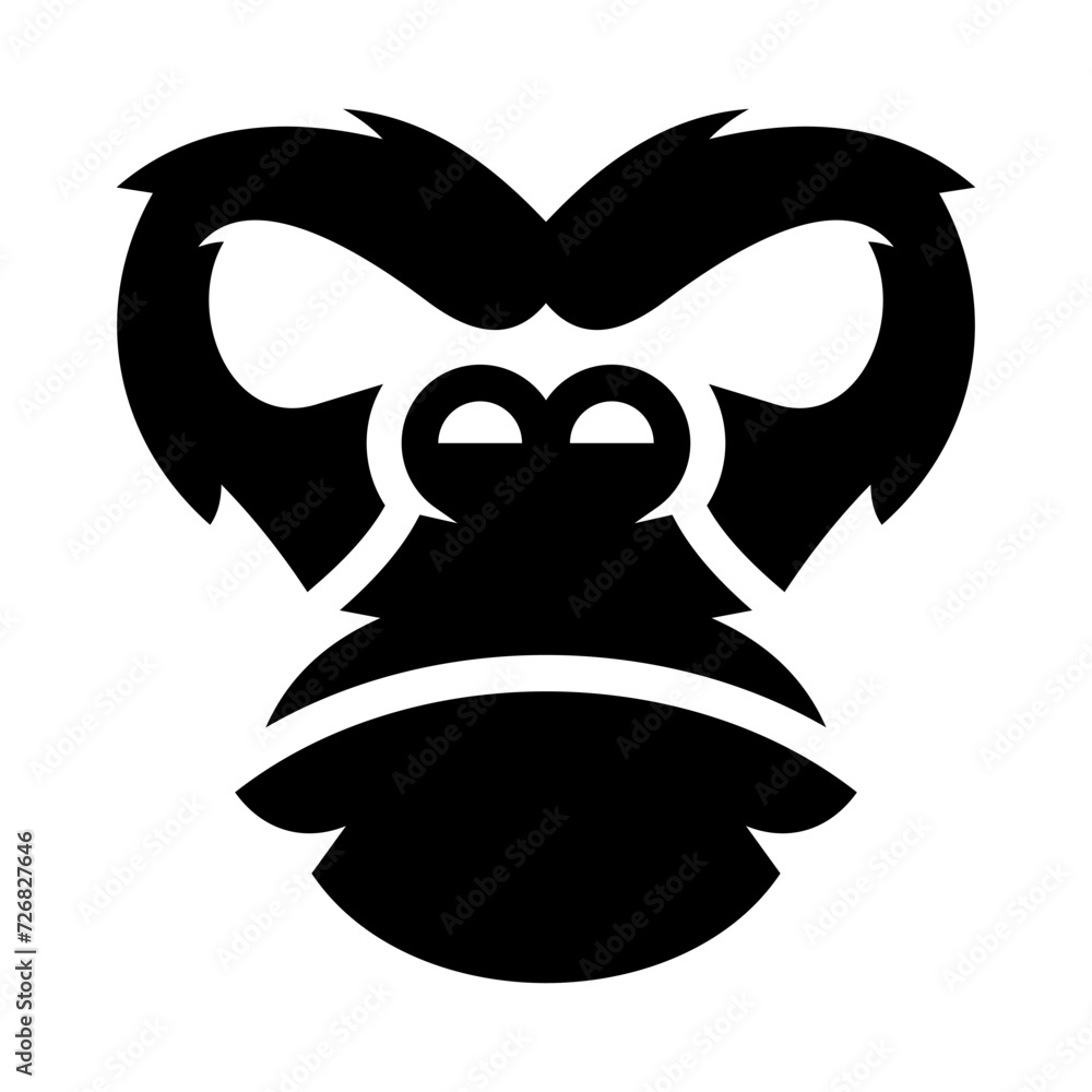 Fototapeta premium Ape Head Vector Logo Design Template