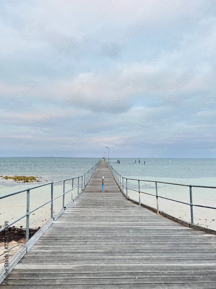 Fototapeta premium wooden pier on the beach