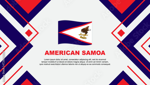 American Samoa Flag Abstract Background Design Template. American Samoa Independence Day Banner Wallpaper Vector Illustration. American Samoa Illustration