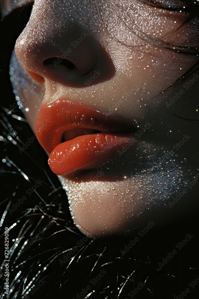 close up of lips - generative ai close up of lips - generative ai