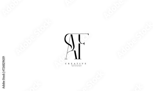 Alphabet letters Initials Monogram logo AF FA A F