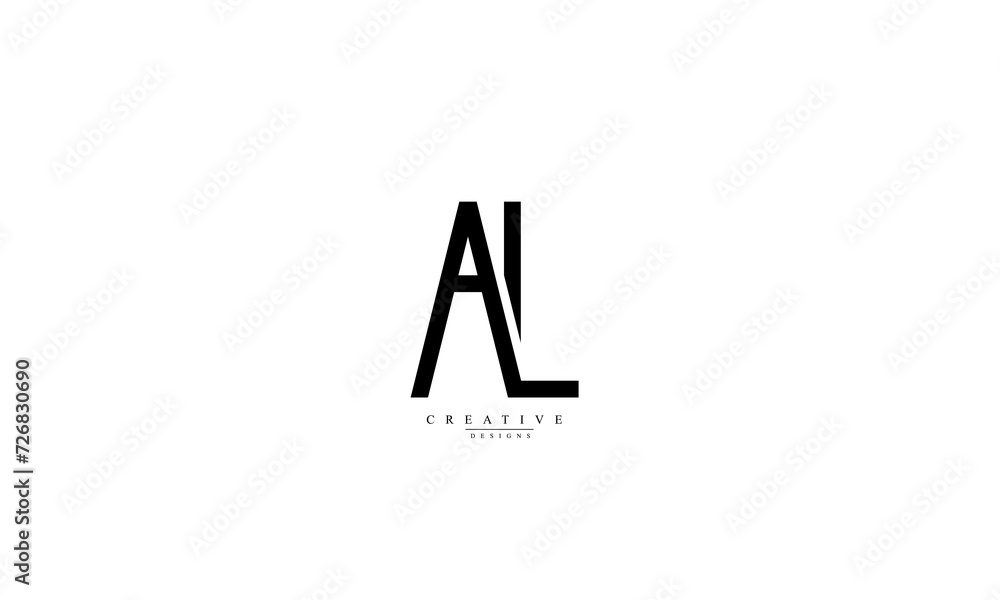 Alphabet letters Initials Monogram logo AL LA A L Alphabet letters Initials Monogram logo AL LA A L