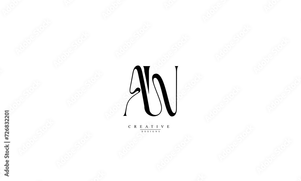 Alphabet letters Initials Monogram logo AW WA A W Alphabet letters Initials Monogram logo AW WA A W
