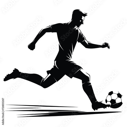 Dynamic Soccer Player in Mid-Game Action