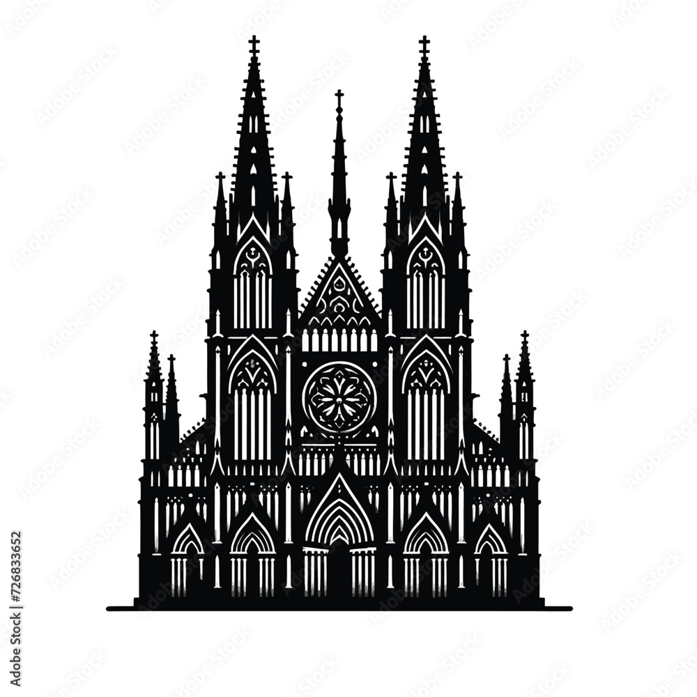  Silhouette of a Gothic Cathedral