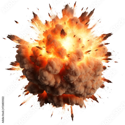 An explosion isolated on transparency background PNG