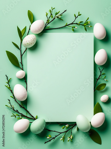 easter card with eggs, minimalistic easter card template, happy easter card, easter copyspace template