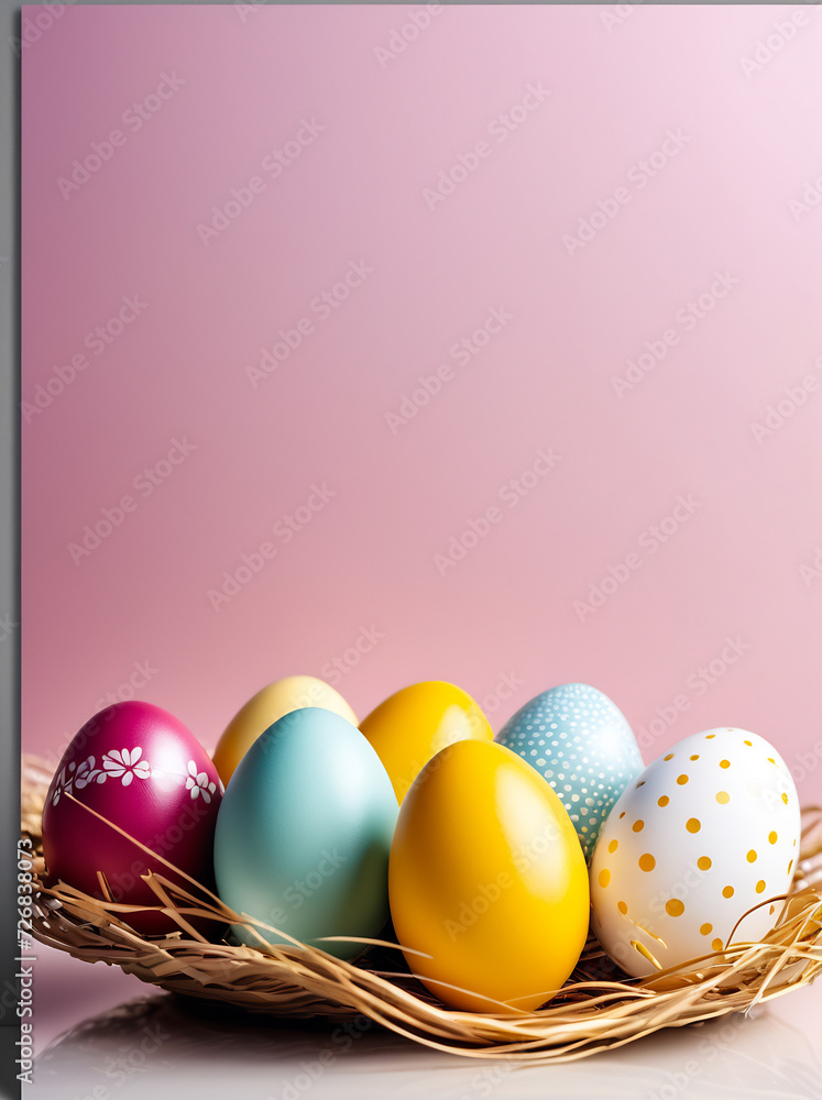 easter card with eggs, minimalistic easter card template, happy easter card, easter copyspace template easter card with eggs, minimalistic easter card template, happy easter card, easter copyspace template