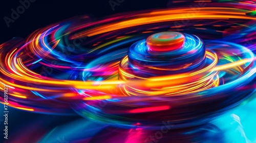 Neon Spin - Abstract Light Trails in Motion