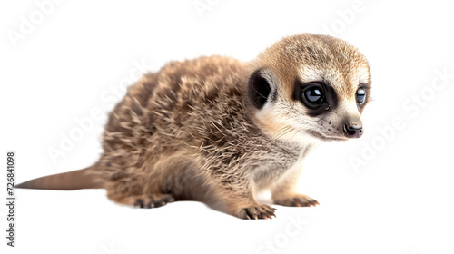 Baby Meerkat Sitting on the Ground © Daniel