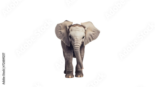 Elephant Standing in Front of a White Background