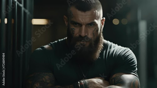 A broadshouldered biker, tattoos adorning his heavily muscled arms, shows a softer side by advocating for the rights of former felons to vote again. His eyes, steady and determined, show photo